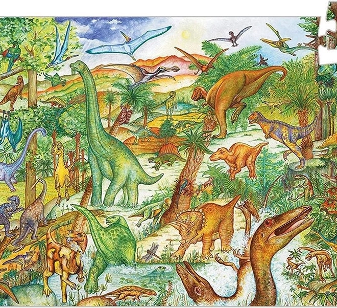 Djeco puzzle Dinosauři 100 dílků