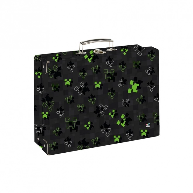 Dětský hranatý lamino kufřík A4 OXY NEXT Green Cube