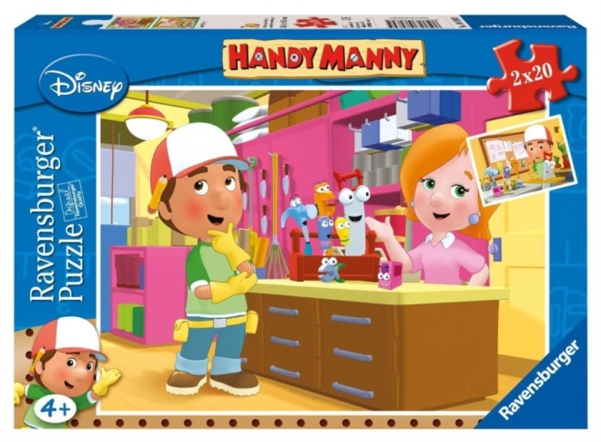 RAVENSBURGER Puzzle Mistr Manny (Handy Manny) 2x20 dílků
