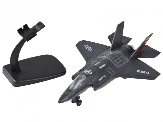 Kovový model vojenského letadla F-25 – Černá