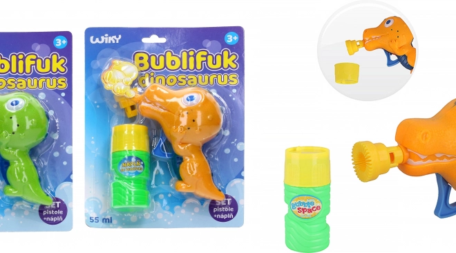 Bublifuk ve tvaru dinosaura 55 ml – Oranžový