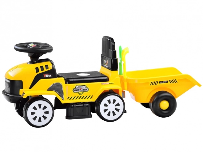 Jeździk Traktor s Přívěsem – Žlutá