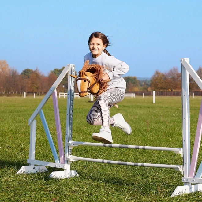 Dřevěný kůň na tyči Hobby Horse HOPPIHORSE Kaštanová hnědá