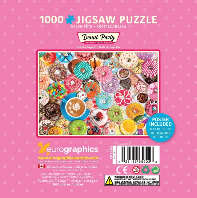 EUROGRAPHICS Puzzle v plechové krabičce Koblihová oslava 1000 dílků