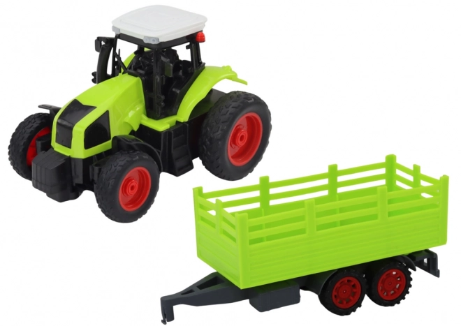 Traktor RC na dálkové ovládání s Přívěsem 1:16 zelený