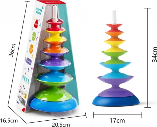 Barevná věž WOOPIE BABY pro děti 18m+