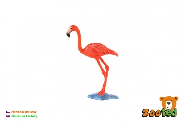Plastová figurka karibského plameňáka 9 cm