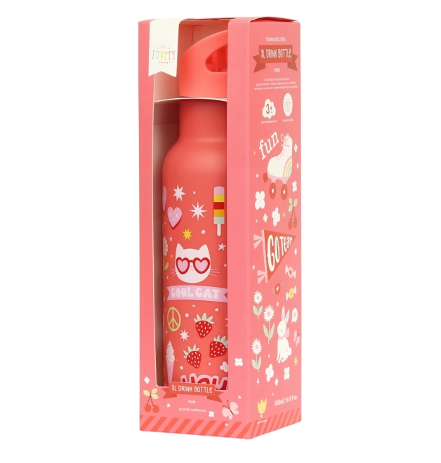 A Little Lovely Company Nerezová lahev na pití 500 ml – Zábava