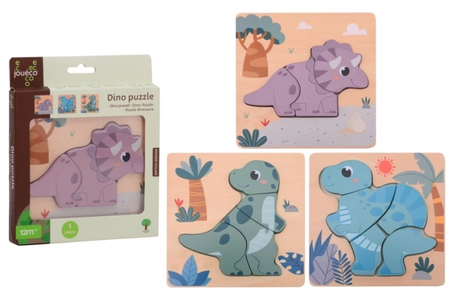 Dřevěné puzzle Dino Jouéco