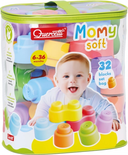 Momy měkké stavební kostky v tašce