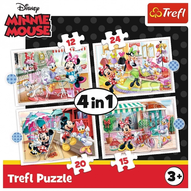 Puzzle 4v1 Minnie s přáteli