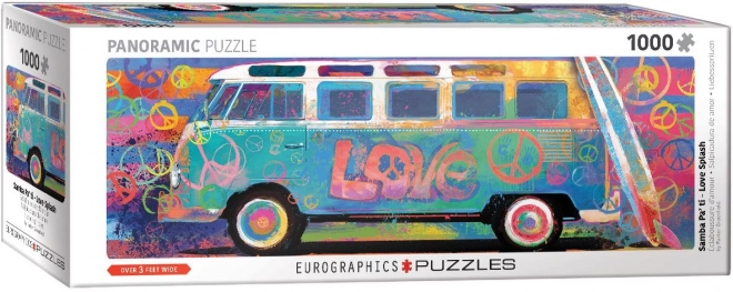 Panoramatické puzzle Barevný Volkswagen 1000 dílků