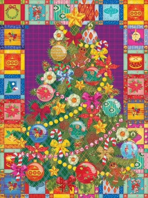COBBLE HILL Puzzle Vánoční stromek na přikrývce XL 275 dílků