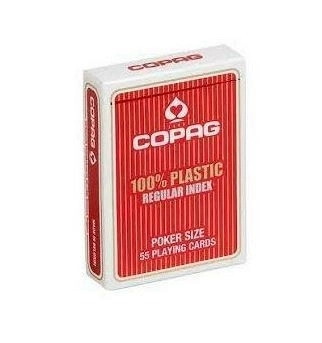plastové pokerové karty COPAG – červená, regular index