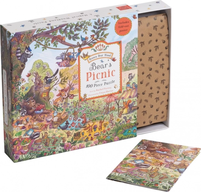 Galison Puzzle Medvědí piknikové puzzle 100 dílků