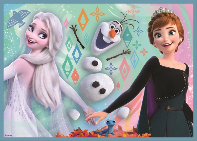Frozen Puzzle 4v1 (12, 15, 20, 24 dílků) - Nádherný svět