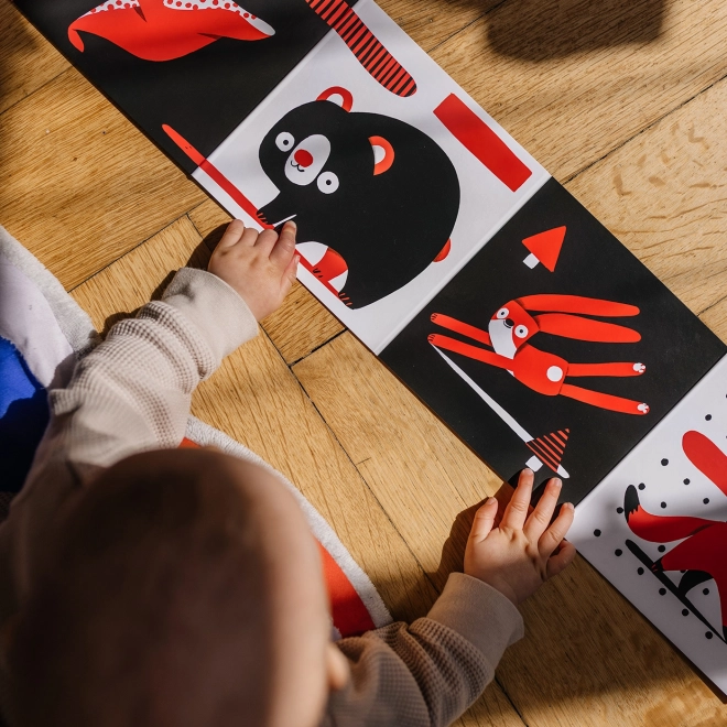 Ababu Kontrastní leporelo pro miminka s ilustracemi Patrika Antczaka