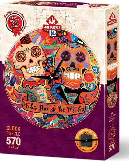 ART PUZZLE Puzzle hodiny Šťastný konec 570 dílků (včetně rámu)