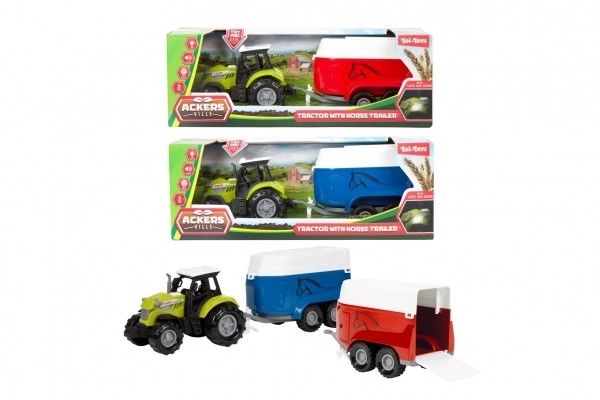 Traktor s přepravníkem na koně se světly a zvuky