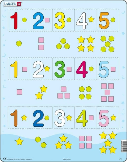 Larsen Edukativní Puzzle Počítání do Pěti