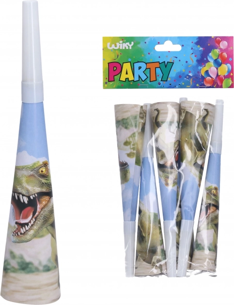 párty trumpetky dino 20 cm, 6 ks