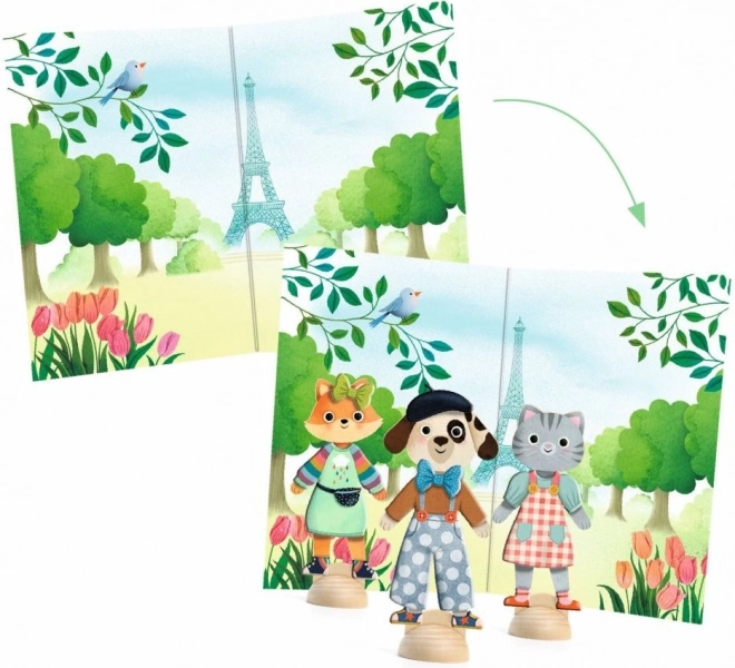 Koláž pro oblékání Bonjour Paris od DJECO