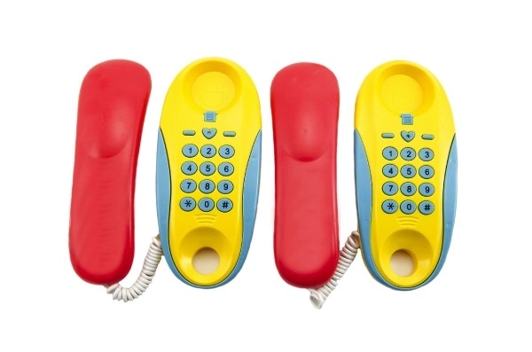 Dětské telefony na baterie s kabelem 8m