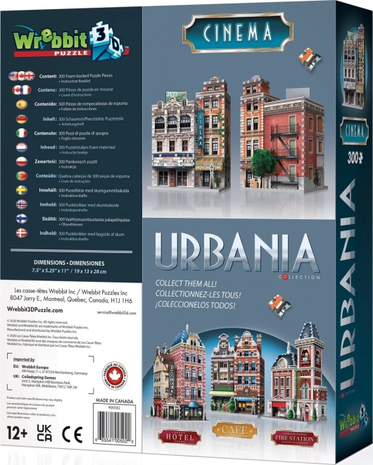 WREBBIT 3D puzzle Urbania: Kino 300 dílků