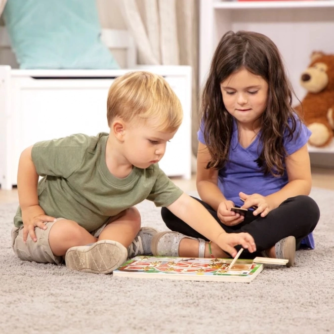 Melissa a Doug - Otevři a zavři - Skládačka Hra na schovávanou