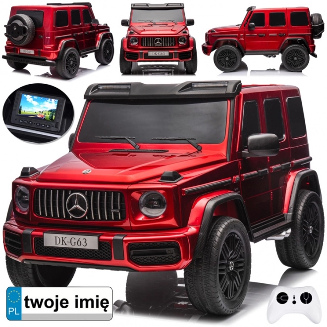 Autobaterie Mercedes třídy G 63 AMG 4x4 Panelové rádio 2 místné PA0309 – Lakovaná červená