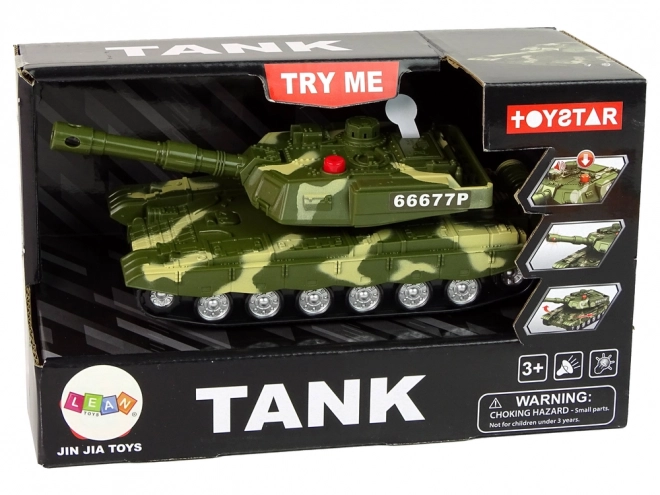 Vojenský tank Drive Fricative Sound Lights