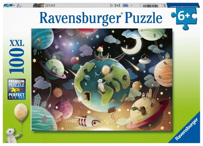 Puzzle 100 dílků XXL Vesmírné hřiště