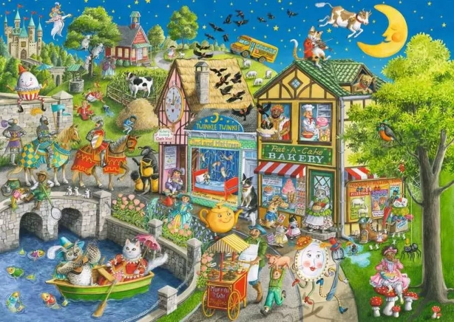 Puzzle Ravensburger Mother Gooseville 1000 dílků