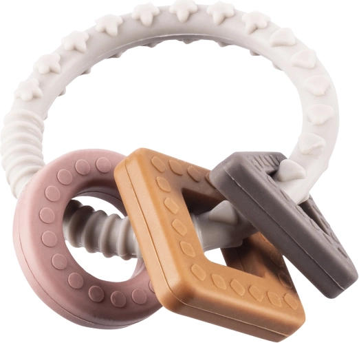 Silikonové kousátko pro miminka Shape, multicolor