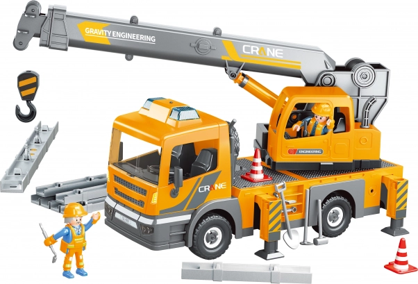 Autojeřáb s efekty Stavebnice 41cm