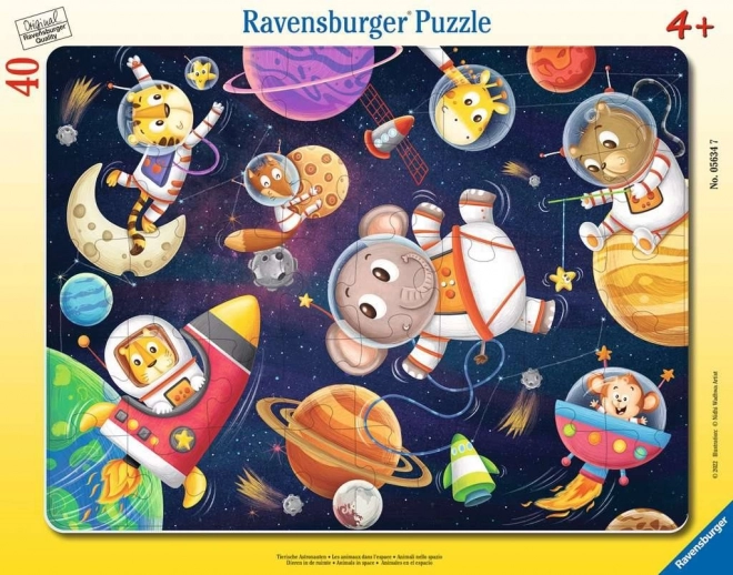 Puzzle Zvířátka ve vesmíru 40 dílků