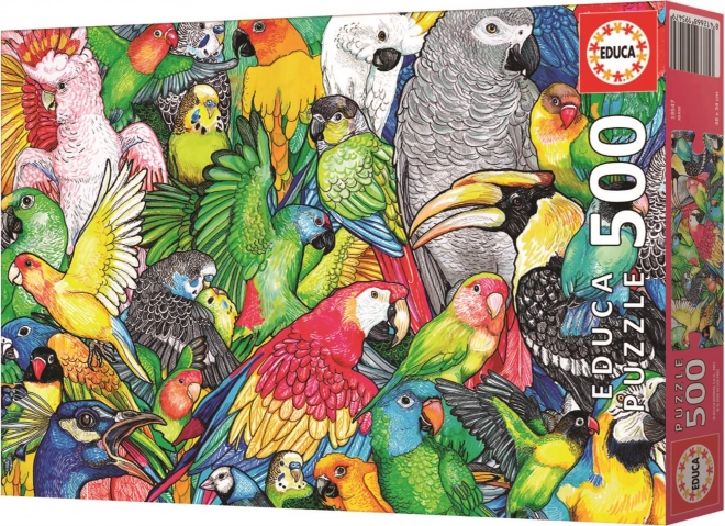 EDUCA Puzzle Papoušci 500 dílků
