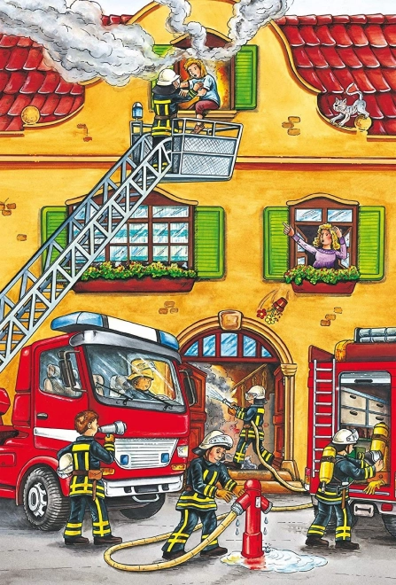 Puzzle policie, hasiči a záchranáři 3x24 dílků