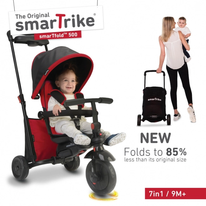 Tříkolka Smart Trike 7 v 1 Smartfold 500 červená