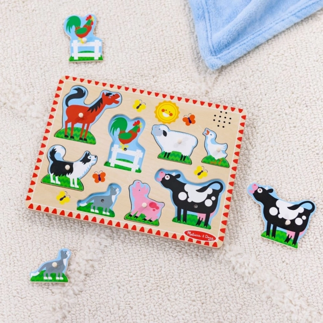 Zvukové puzzle - Zvířata na farmě