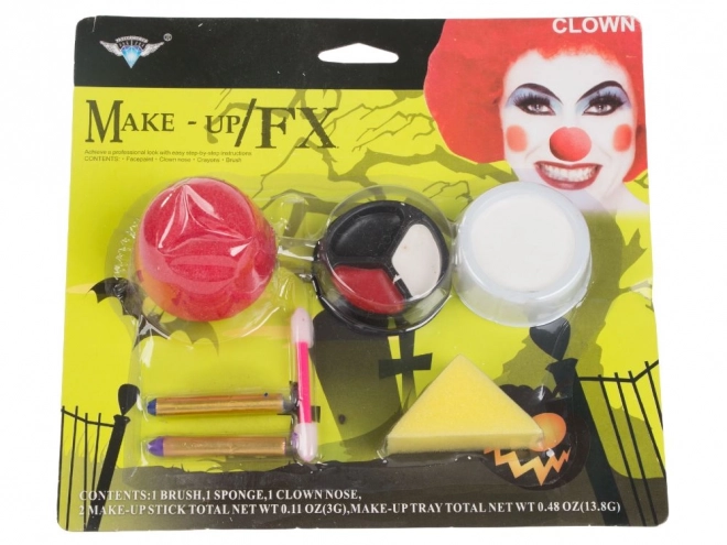 Sada na líčení klauna pro Halloween a cosplay