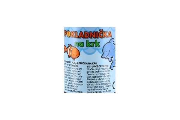 Pokladnička na krk se šňůrkou 11,5cm plast asst mix barev