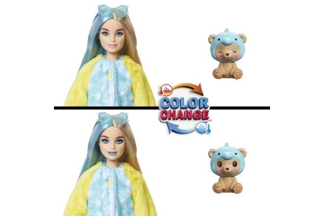 Panenka Barbie Cutie Reveal Teddy Bear Doll - Delfín