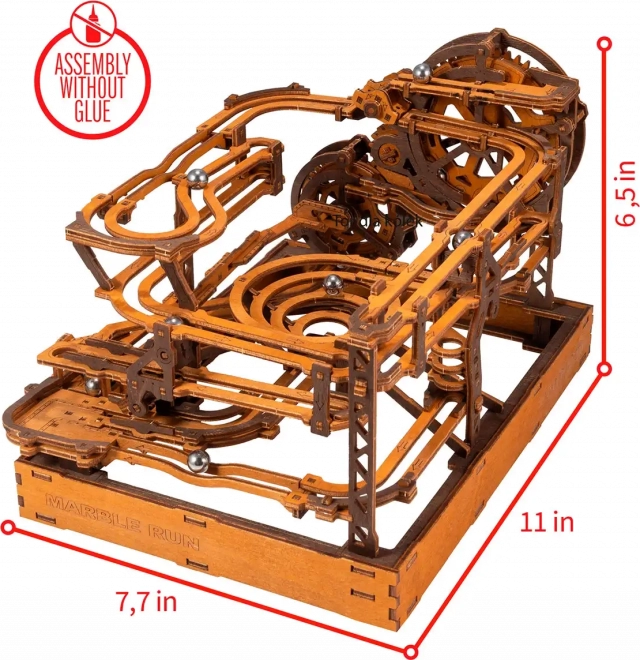 Dřevěná kuličková dráha 3D puzzle