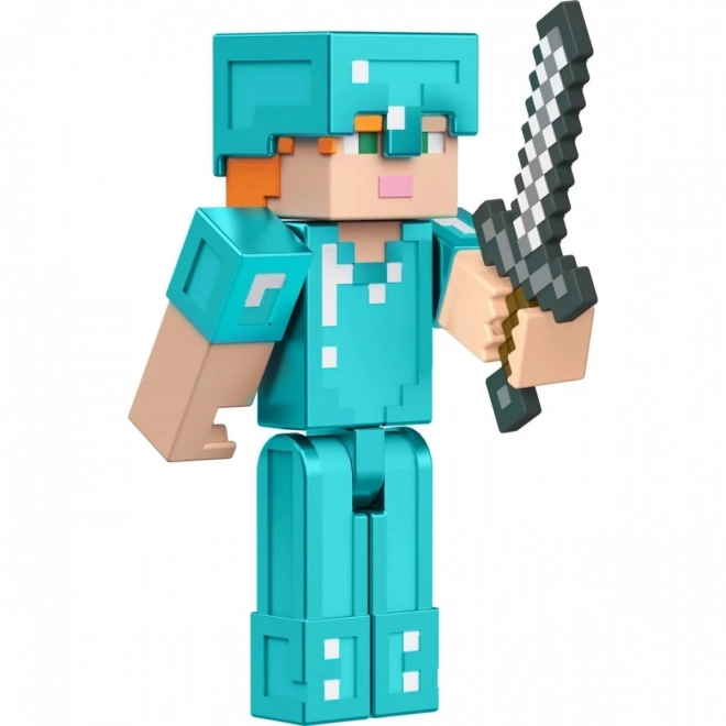 Minecraft akční figurka Alex v diamantové zbroji