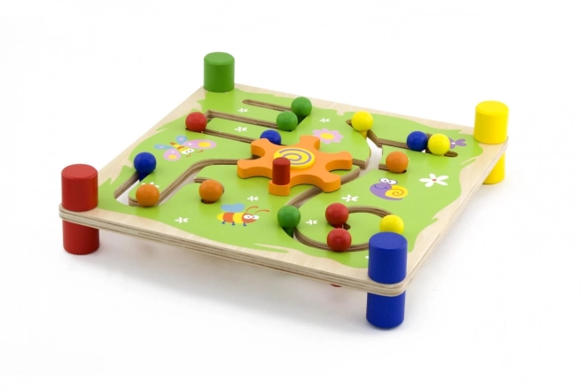 Viga Trop a Sleduj Montessori Dřevěná Didaktická Hra