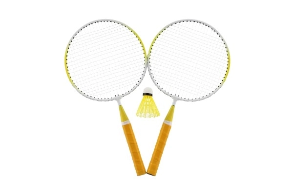 Dětská badmintonová sada kov/plast se dvěma pálkami a košíčkem
