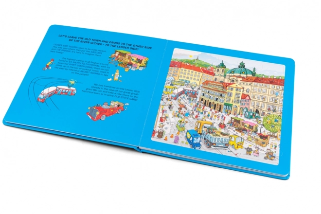 Průvodce Prahou: Puzzle, Omalovánky a Kvízy pro děti