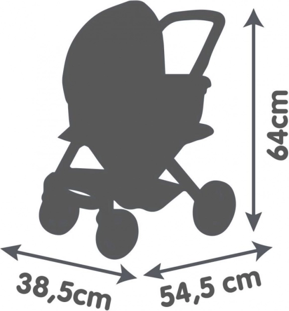 Kočárek pro panenky Maxi-Cosi světle růžový