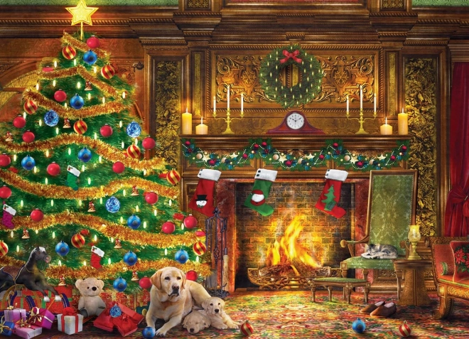 Puzzle Labradoři u stromečku 1000 dílků EUROGRAPHICS